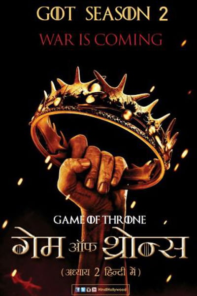 Download Game of Thrones Season 2 (2012) {Hindi (ORG 2.0)+English} Dual Audio Completed Web Series HEVC BluRay ESub